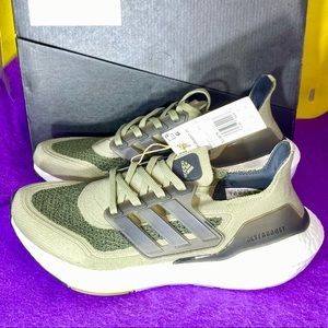 Adidas UltraBoost 21 Running Shoes Orbit Green S23879 Men’s Sz 7 Wmns 8.5 New